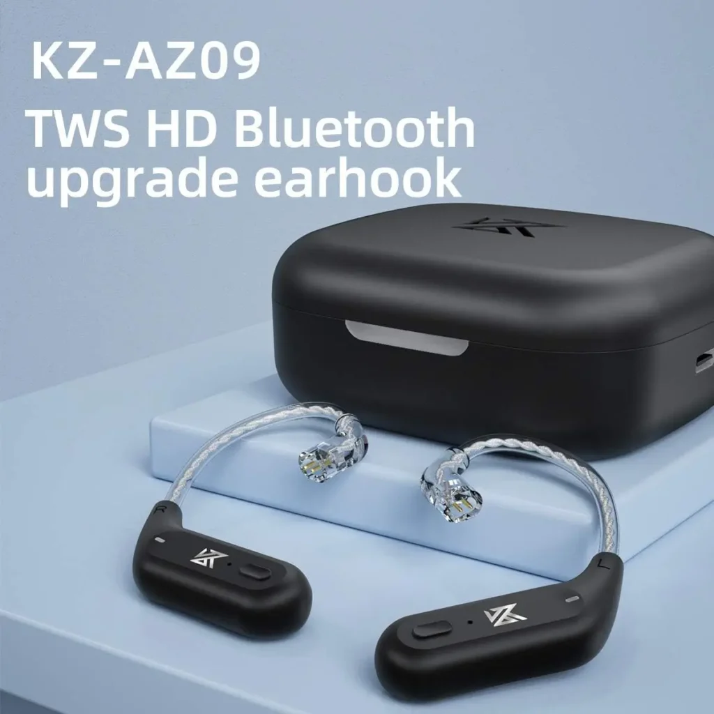 KZ AZ09 Wireless Bluetooth Adapter with ear hooks for IEMs available in Kenya